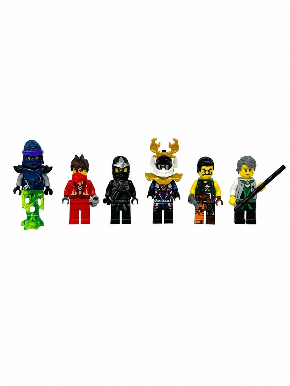 Lego Ninjago Miscellaneous Set Parts & Pieces 22 Minifigures & Weapons Huge Lot